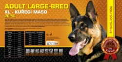 BARDOG ADULT Large & Breed 26/16 kuřecí maso pro velká plemena 4 kg